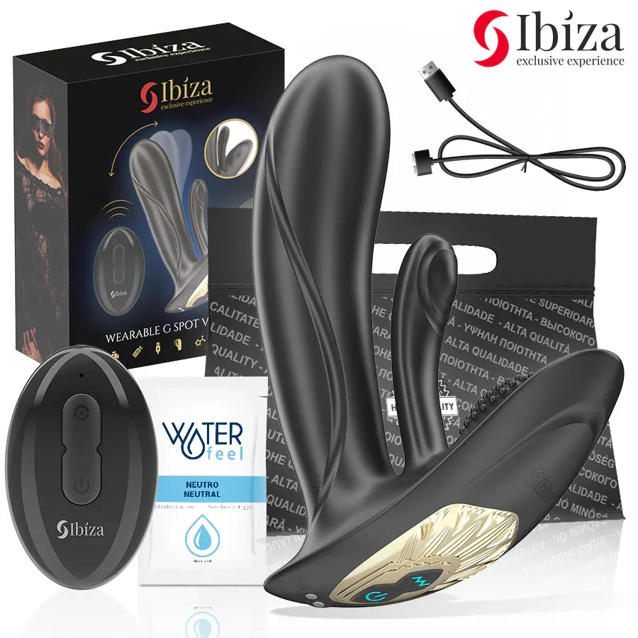 IBIZA – TRAGBARER VIBRATOR MIT G-PUNKT- UND KLITORISSTIMULATION MIT FERNBEDIENUNG - Vanelion Paradise