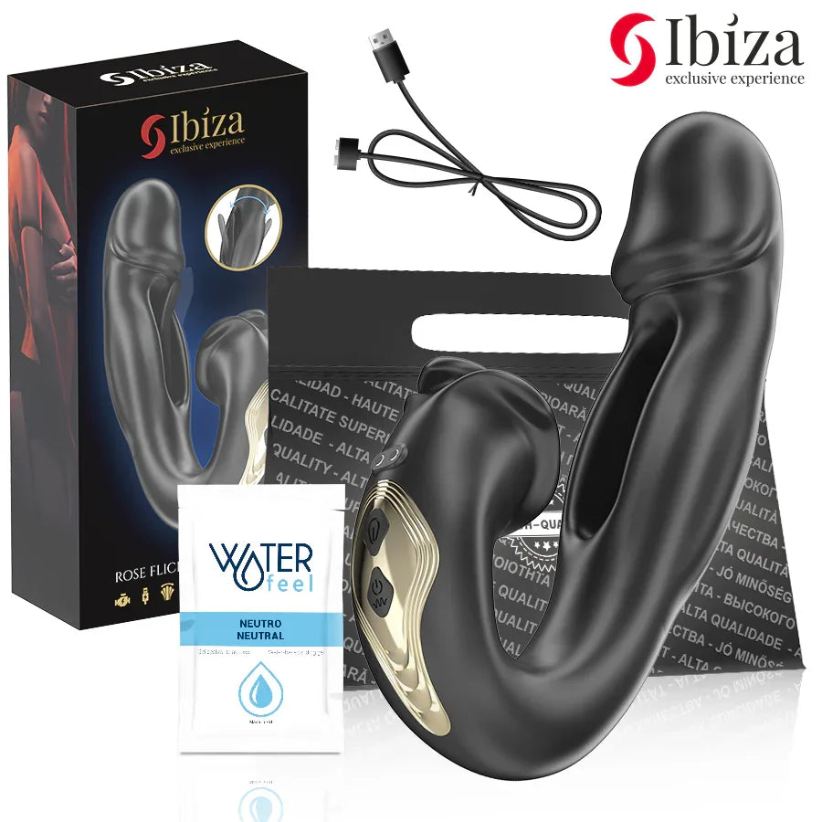 IBIZA - ROSE VIBRATOR SCHNAPPEFFEKT UND KLITORIS-STIMULATOR - Vanelion Paradise