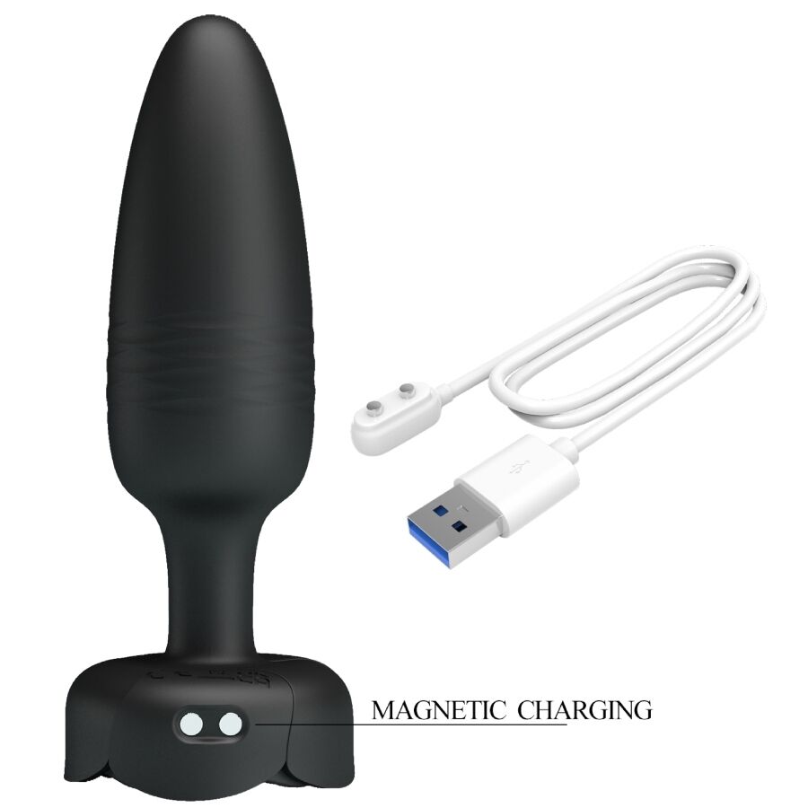 PRETTY LOVE - TARION ANAL PLUG MIT LED LICHT SCHWARZ 12,5 CM