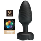 Pretty Love Varian Anal Plug mit LED-Licht Schwarz 10,8 cm