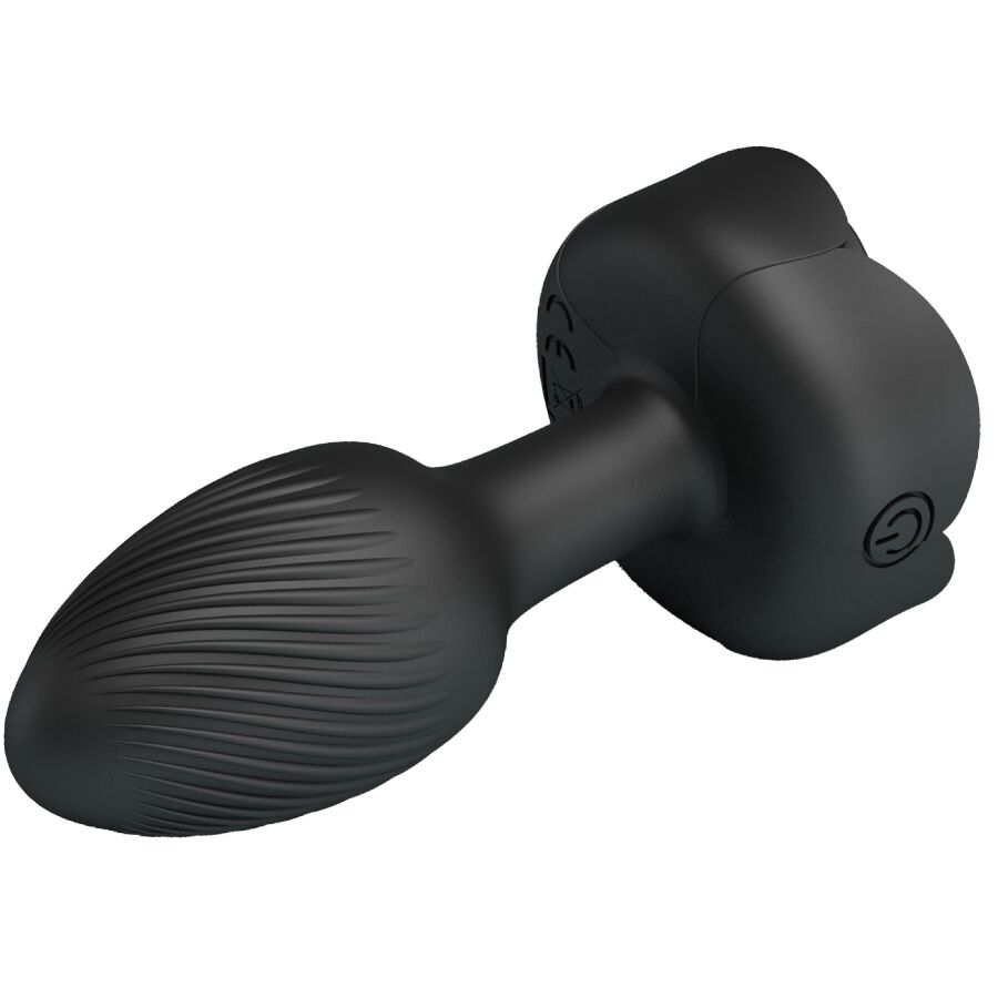 PRETTY LOVE - OLMAN ANAL PLUG MIT LED LICHT SCHWARZ 8,8 CM