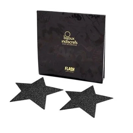 BIJOUX - INDISCRETS SCHWARZE STAR-FLASH-NIPPELKAPPEN - Vanelion Paradise