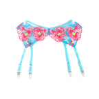 SUBBLIME - 957650 BH- UND STRUMPFGÜRTEL-SET MIT BLUMENSTICKEREI ROSA L/XL