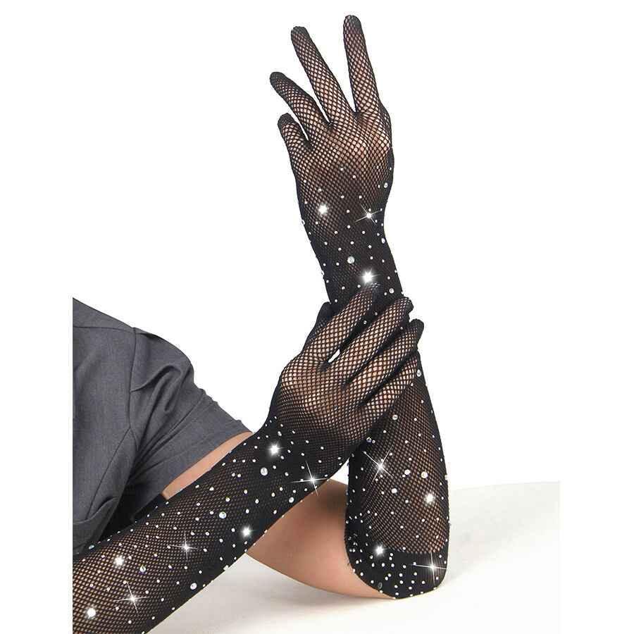 SUBBLIME - 957469SHINE TRANSPARENTE HANDSCHUHE SCHWARZ S/M - Vanelion Paradise