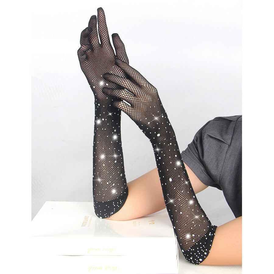 SUBBLIME - 957469SHINE TRANSPARENTE HANDSCHUHE SCHWARZ S/M - Vanelion Paradise