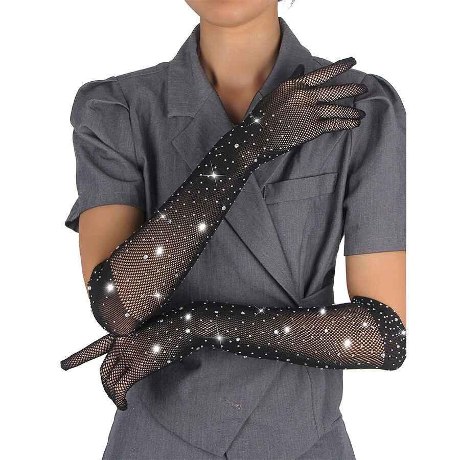 SUBBLIME - 957469SHINE TRANSPARENTE HANDSCHUHE SCHWARZ S/M - Vanelion Paradise