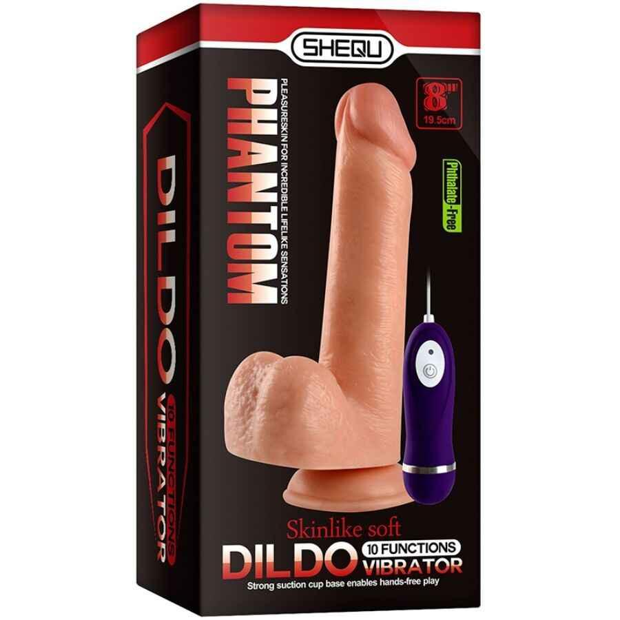 SHEQU - PHANTOM VIBRIERENDER DILDO MIT FERNBEDIENUNG 20 CM - Vanelion Paradise