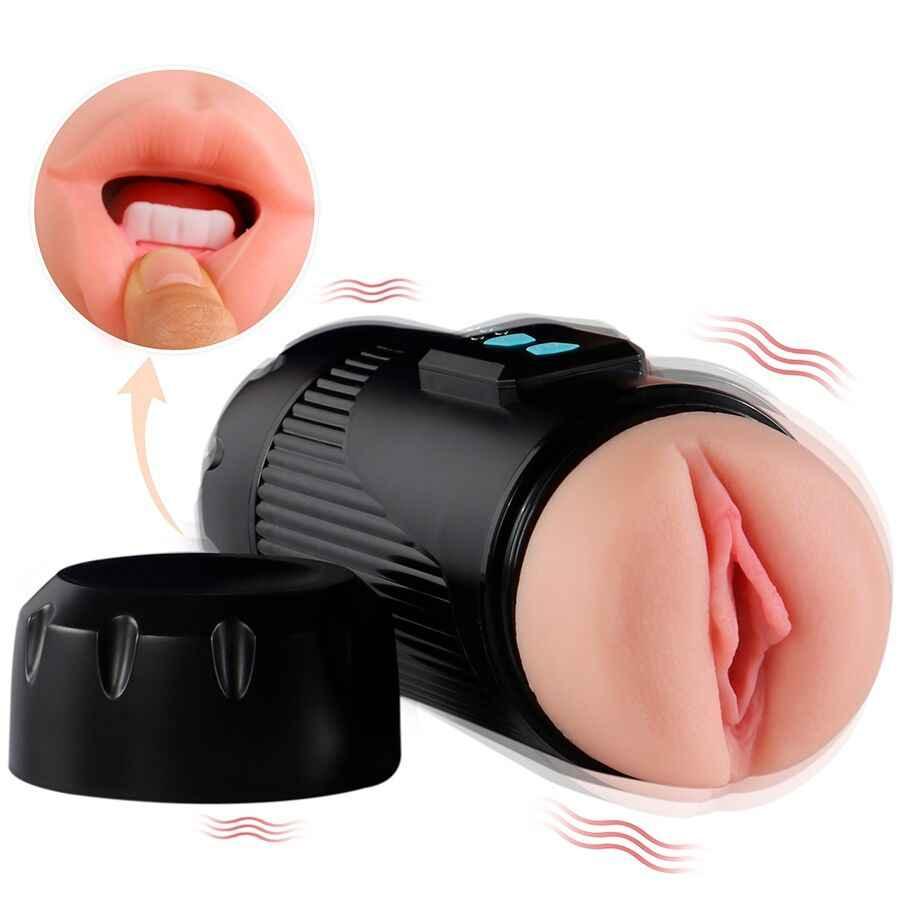 SHEQU - KAY DOPPELMASTURBATOR MIT DOPPELTER MUND- UND VAGINAVIBRATION - Vanelion Paradise