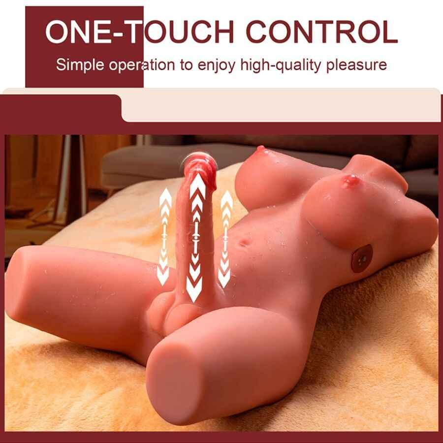 XISE - MIAH LADY BOY WEIBLICHER TORSO MIT DILDO MIT VIBRATION UND STOSS 55 CM - Vanelion Paradise