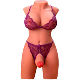 XISE - MIAH LADY BOY WEIBLICHER TORSO MIT DILDO MIT VIBRATION UND STOSS 55 CM - Vanelion Paradise