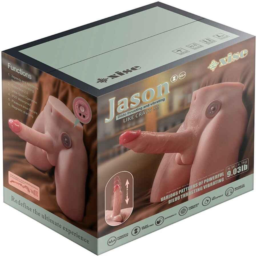 XISE - JASON REALISTISCHER DILDO-MASTURBATOR MIT STOSS UND VIBRATION 17 CM - Vanelion Paradise