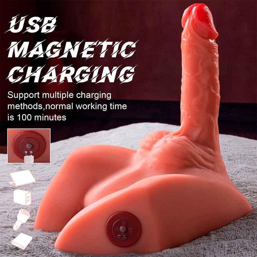 XISE - MICHAEL REALISTISCHER DILDO UND ANUS-MASTURBATOR MIT STOSSFUNKTION 15 CM - Vanelion Paradise