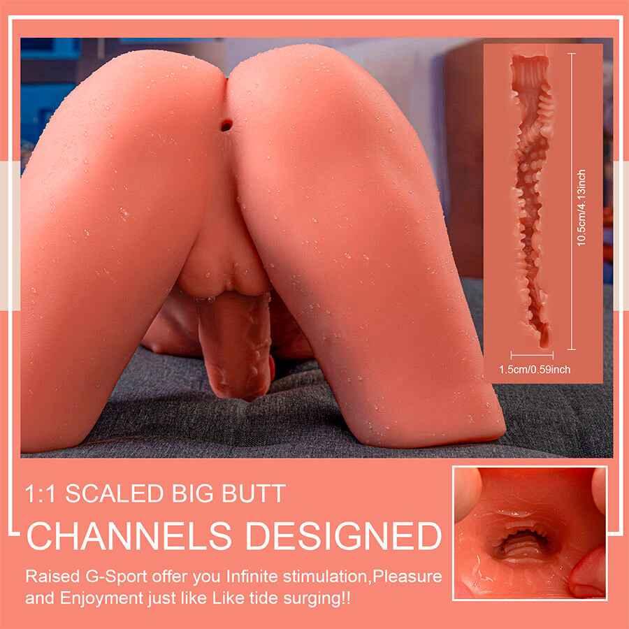 XISE - JASON HALBKÖRPER REALISTISCHER MÄNNLICHER TORSO MIT STOSS UND VIBRATION 55 CM - Vanelion Paradise
