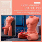 XISE - JASON HALBKÖRPER REALISTISCHER MÄNNLICHER TORSO MIT STOSS UND VIBRATION 55 CM - Vanelion Paradise