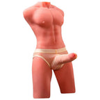 XISE - JASON HALBKÖRPER REALISTISCHER MÄNNLICHER TORSO MIT STOSS UND VIBRATION 55 CM - Vanelion Paradise