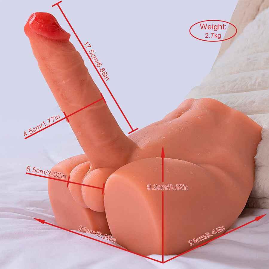 XISE - PEEL DILDO ASS REALISTISCHER DILDO-MASTURBATOR VORDERE POSITION MIT STOSSDÄMPFUNG 17,5 CM - Vanelion Paradise