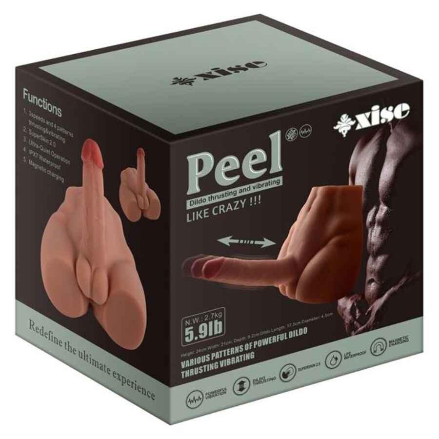 XISE - PEEL DILDO ASS REALISTISCHER DILDO-MASTURBATOR VORDERE POSITION MIT STOSSDÄMPFUNG 17,5 CM - Vanelion Paradise