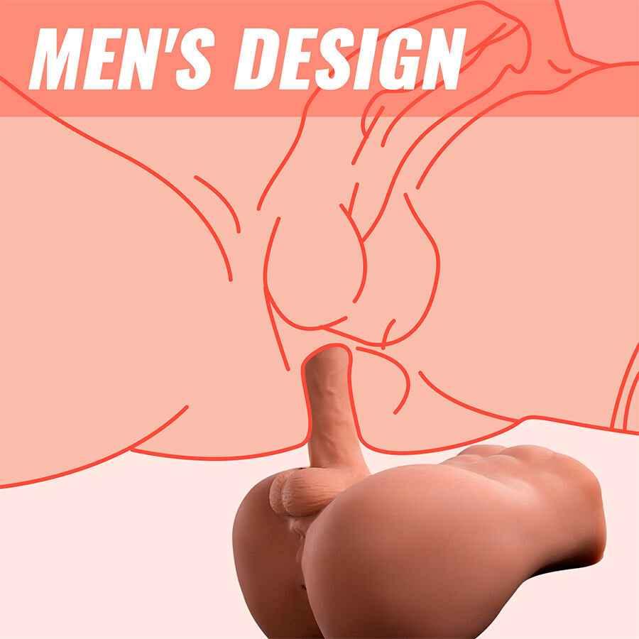 XISE - BERTLETT DILDO ASS REALISTISCHER DILDO UND ANUS-MASTURBATOR VORDERE POSITION MIT STOSS 18 CM - Vanelion Paradise