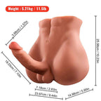 XISE - BERTLETT DILDO ASS REALISTISCHER DILDO UND ANUS-MASTURBATOR VORDERE POSITION MIT STOSS 18 CM - Vanelion Paradise
