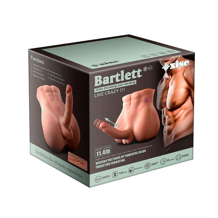 XISE - BERTLETT DILDO ASS REALISTISCHER DILDO UND ANUS-MASTURBATOR VORDERE POSITION MIT STOSS 18 CM - Vanelion Paradise