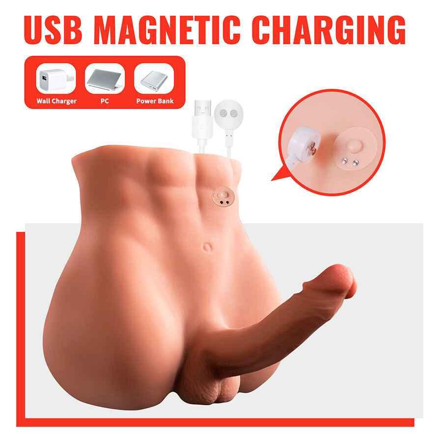 XISE - BERTLETT DILDO ASS REALISTISCHER DILDO UND ANUS-MASTURBATOR VORDERE POSITION MIT STOSS 18 CM - Vanelion Paradise