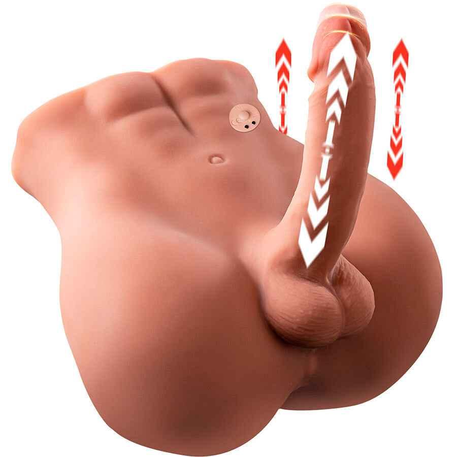 XISE - BERTLETT DILDO ASS REALISTISCHER DILDO UND ANUS-MASTURBATOR VORDERE POSITION MIT STOSS 18 CM - Vanelion Paradise