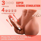 XISE - BERTLETT DILDO ASS REALISTISCHER DILDO UND ANUS-MASTURBATOR VORDERE POSITION MIT STOSS 18 CM - Vanelion Paradise