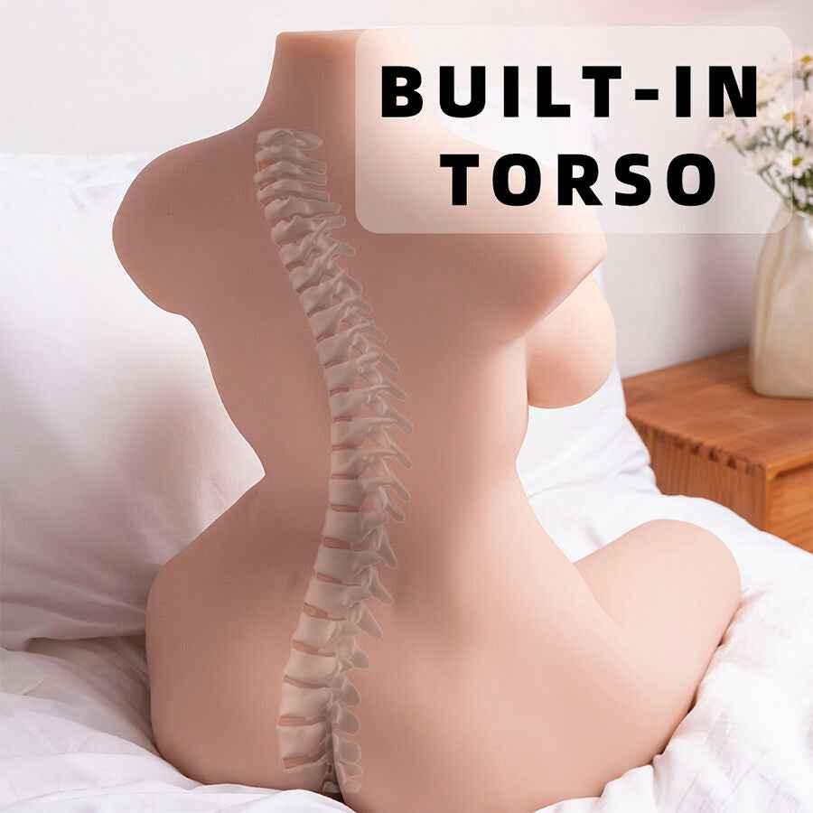 XISE - ORGANISIERTER, REALISTISCHER WEIBLICHER TORSO MIT STOSSENDER 71 CM - Vanelion Paradise