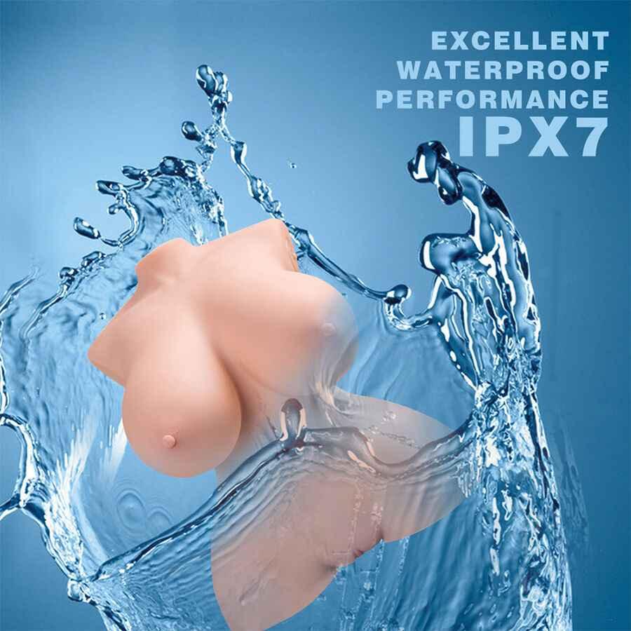 XISE - KLEINER STOSSENDER REALISTISCHER TORSO MIT WEIBLICHER VIBRATION 40 CM - Vanelion Paradise