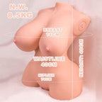 XISE - KLEINER STOSSENDER REALISTISCHER TORSO MIT WEIBLICHER VIBRATION 40 CM - Vanelion Paradise