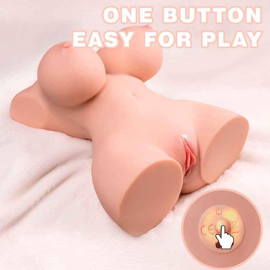 XISE - KLEINER STOSSENDER REALISTISCHER TORSO MIT WEIBLICHER VIBRATION 40 CM - Vanelion Paradise