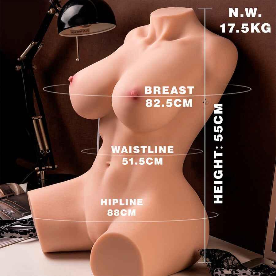 XISE - MURIEL WEIBLICHER REALISTISCHER TORSO MIT STOSSEN 55 CM - Vanelion Paradise