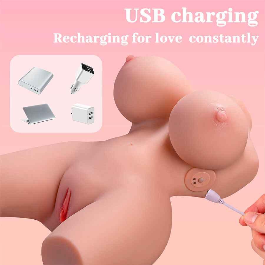 XISE - FRIEDA REALISTISCHER WEIBLICHER TORSO MIT VIBRATION 36 CM - Vanelion Paradise