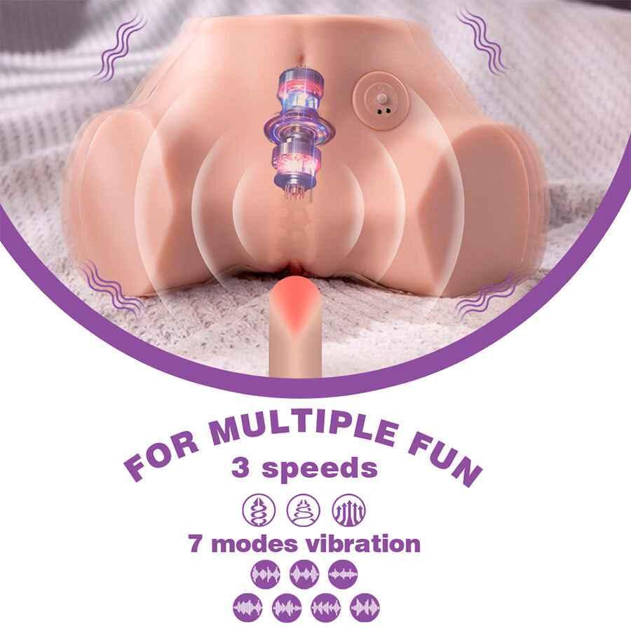 XISE - FENNIE SHAKING REALISTISCHER MULTIPOSITIONS-MASTURBATOR FÜR VAGINA UND ANUS MIT VIBRATION - Vanelion Paradise
