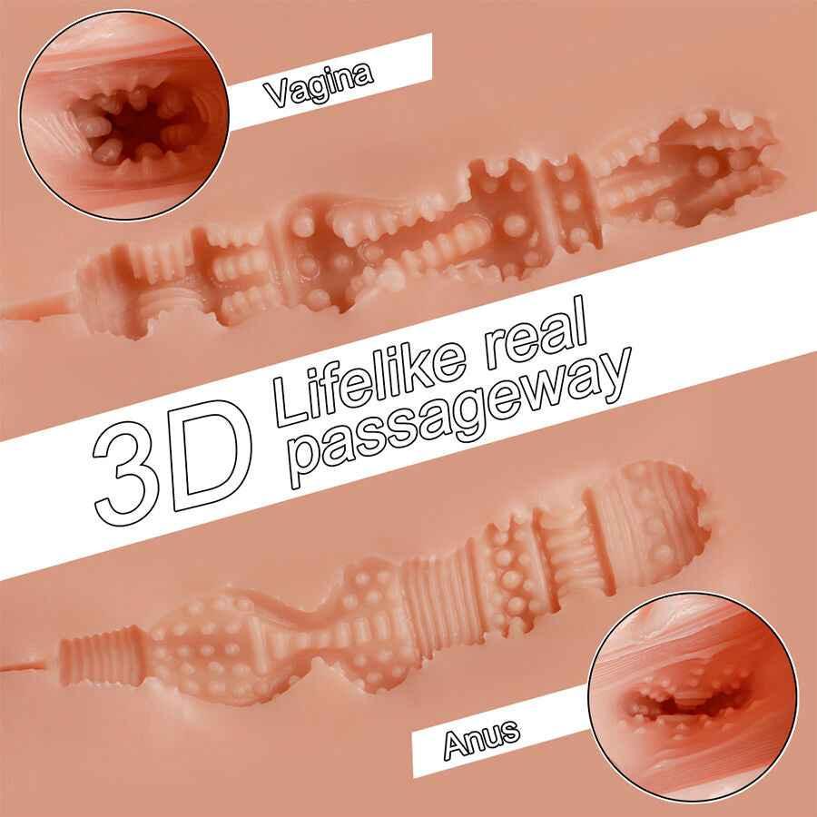 XISE - TRACY VIBRIERENDER REALISTISCHER MULTIPOSITIONS-MASTURBATOR FÜR VAGINA UND ANUS - Vanelion Paradise