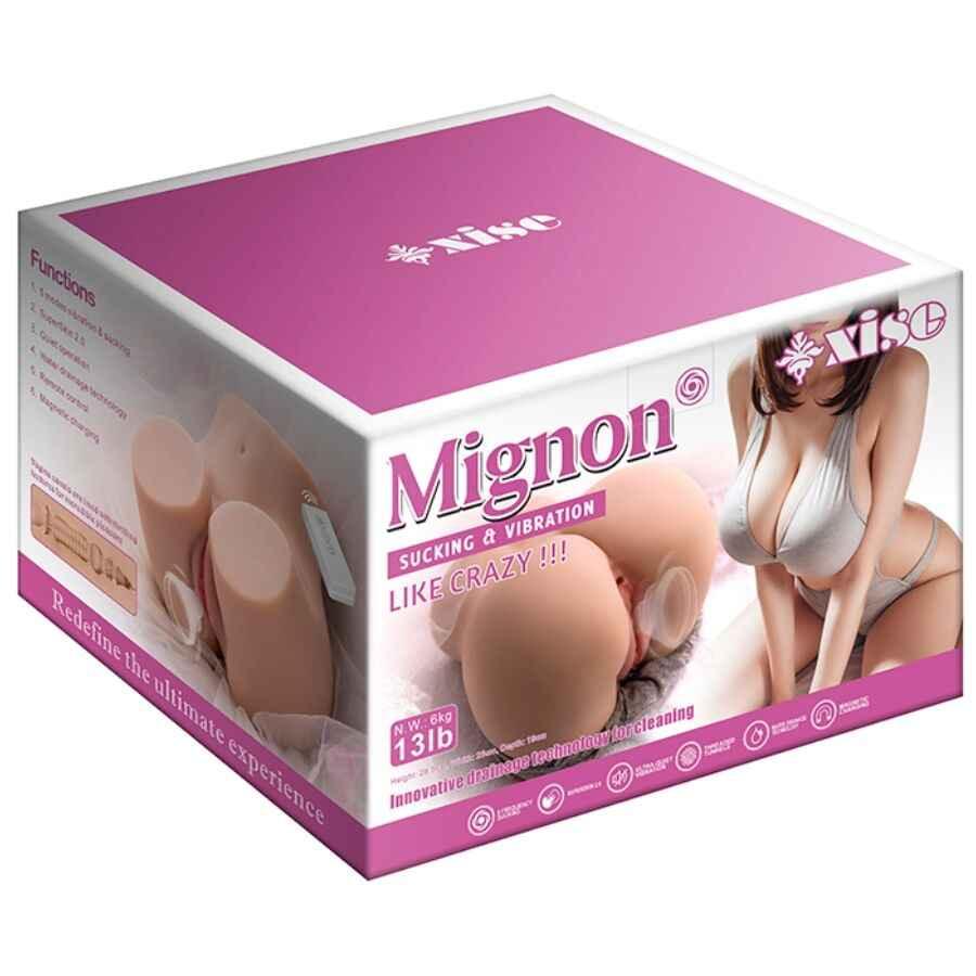 XISE - MIGNON SAUGENDER REALISTISCHER VAGINA-MASTURBATOR MIT VIBRATION UND SAUGFUNKTION UND FERNBEDIENUNG 6 KG - Vanelion Paradise