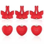 ARMONY - MAGNETISCHE NIPPELKLEMMEN MIT VIBRATION SCHMETTERLINGSFORM ROT