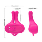 ARMONY - KANINCHENFORM VIBRATION MAGNETISCHE NIPPELKLEMMEN ROSA