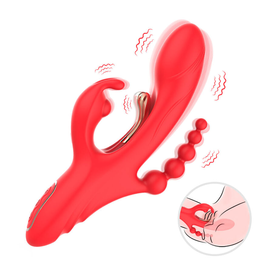 ARMONY - G-PUNKT- UND KLITORIS-STIMULATOR-VIBRATOR ROT