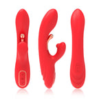 ARMONY - G-PUNKT- UND KLITORIS-STIMULATOR-VIBRATOR MIT OSZILLIERENDER ZUNGE ROT