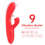 ARMONY - G-PUNKT- UND KLITORIS-STIMULATOR-VIBRATOR MIT OSZILLIERENDER ZUNGE ROT
