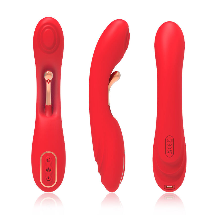 ARMONY - VIBRATOR MIT OSZILLIERENDER ZUNGE ROT