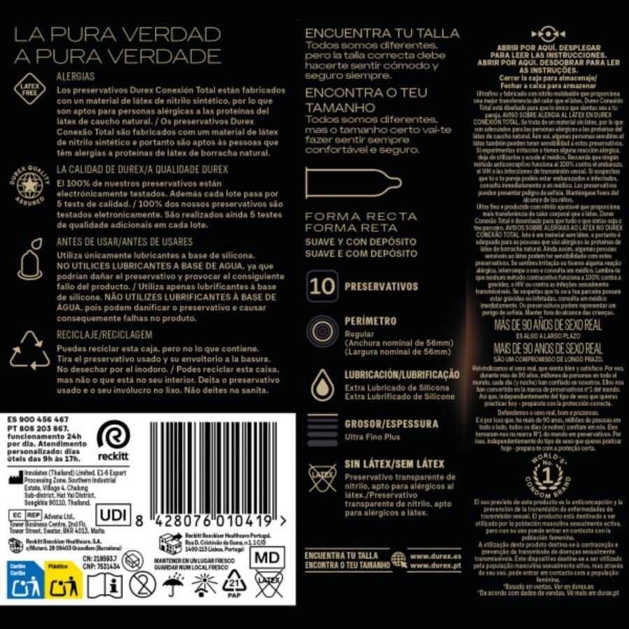 DUREX - TOTAL CONNECTION ULTRA FINE PLUS LATEXFREI 10 EINHEITEN - Vanelion Paradise