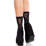 LEG AVENUE – SCHWARZE SPITZENSOCKEN MIT SCHLEIFE - Vanelion Paradise