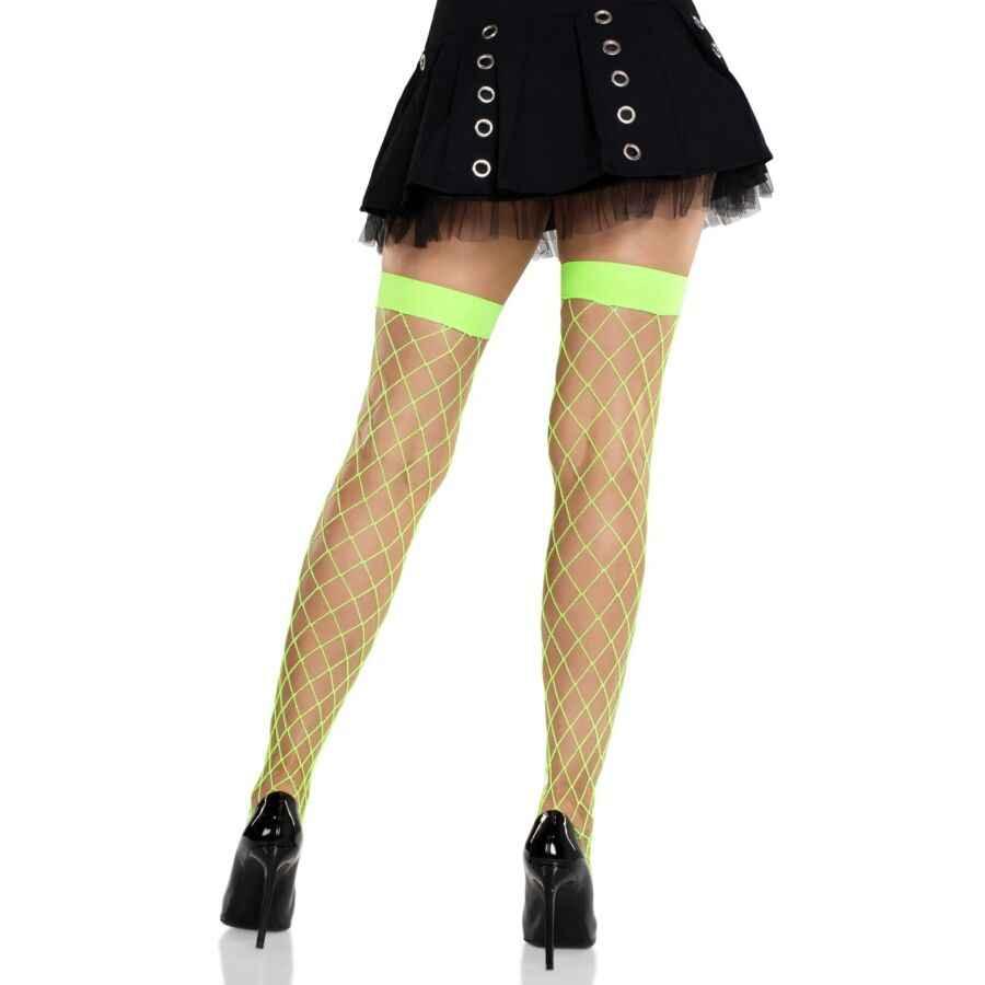 LEG AVENUE - BREITE NETZSTRUMPFHOSEN NEONGRÜN - Vanelion Paradise