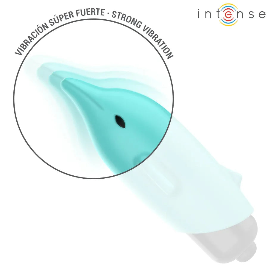 INTENSE - ECHO VIBRIERENDES BULLET DELPHIN BLAU 8 X 4,7 CM - Vanelion Paradise