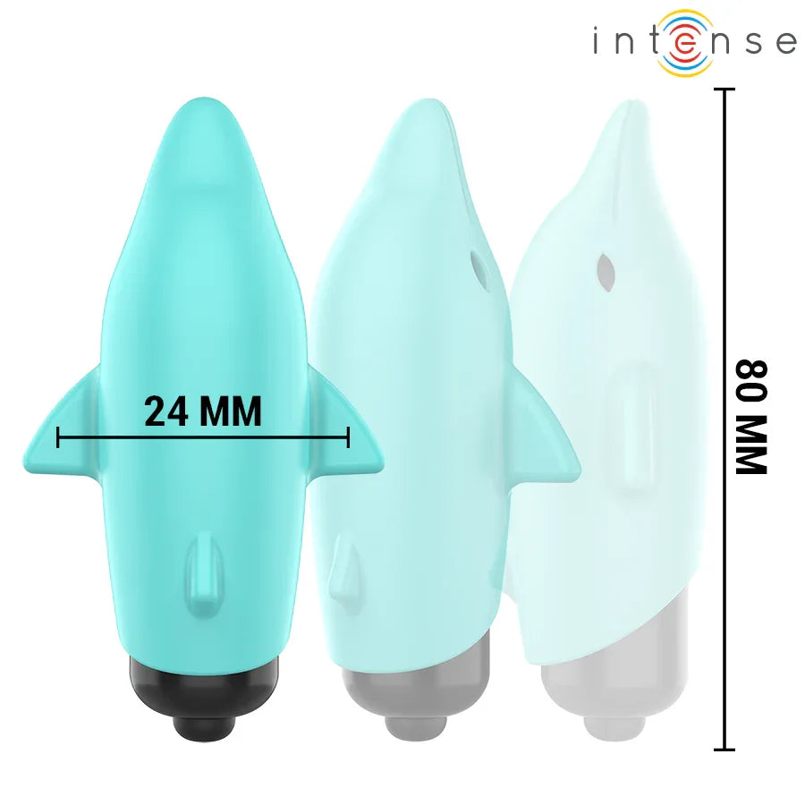 INTENSE - ECHO VIBRIERENDES BULLET DELPHIN BLAU 8 X 4,7 CM - Vanelion Paradise