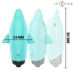 INTENSE - ECHO VIBRIERENDES BULLET DELPHIN BLAU 8 X 4,7 CM - Vanelion Paradise