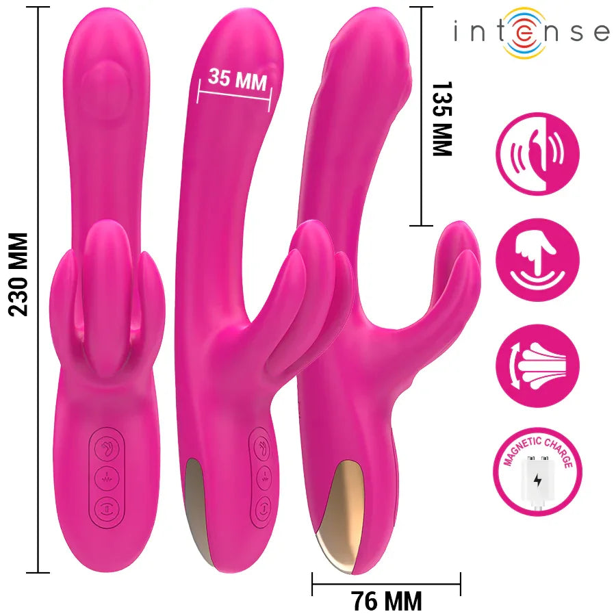INTENSE - BRITNEY MULTIFUNKTIONS-RABBIT-VIBRATOR 23 CM ROSA - Vanelion Paradise