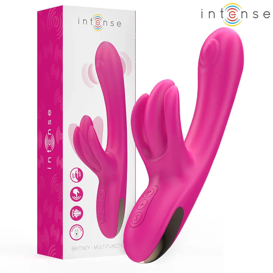 INTENSE - BRITNEY MULTIFUNKTIONS-RABBIT-VIBRATOR 23 CM ROSA - Vanelion Paradise
